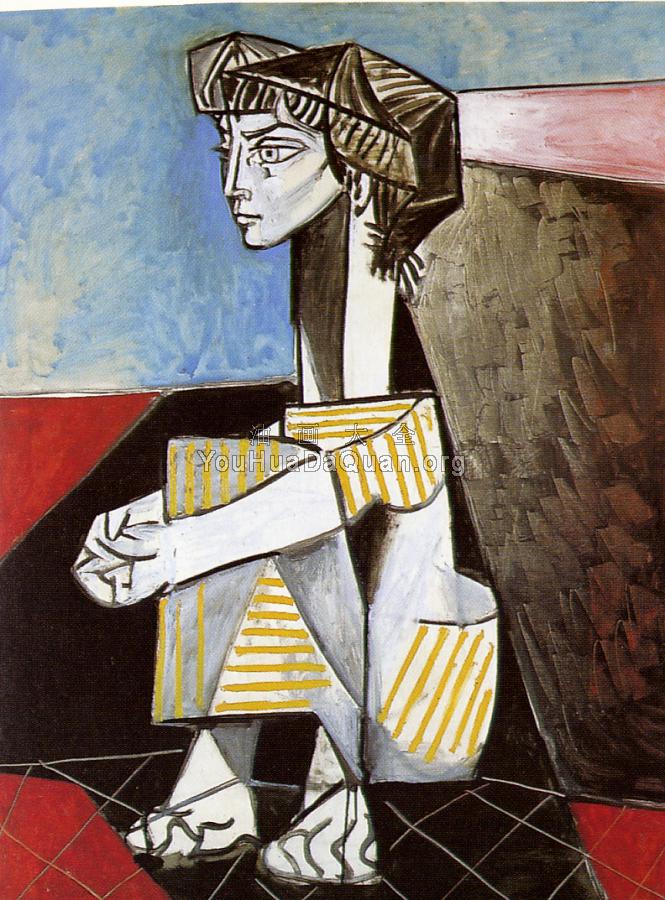 双手交握的杰奎琳 - 巴勃罗·毕加索